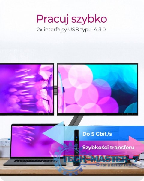 Stacja dokująca IB-DK2251AC do Notebooka DisplayLink, 2 x HDMI Stacja dokująca IB-DK2251AC do Notebooka DisplayLink, 2 x HDMI