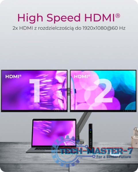Stacja dokująca IB-DK2251AC do Notebooka DisplayLink, 2 x HDMI Stacja dokująca IB-DK2251AC do Notebooka DisplayLink, 2 x HDMI