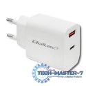 Ładowarka sieciowa | 18W | 5-12V | 1.5-3A | USB typ C PD | USB QC 3.0 | Biała Ładowarka sieciowa | 18W | 5-12V | 1.5-3A | USB typ C PD | USB QC 3.0 | Biała