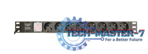Listwa zasilająca rack (PDU), 8 gniazd typ Schuko, 1U, 16A, wtyk Schuko 3m Listwa zasilająca rack (PDU), 8 gniazd typ Schuko, 1U, 16A, wtyk Schuko 3m