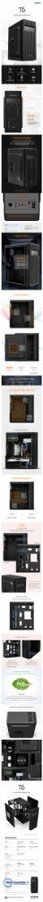 Obudowa T6 ATX Mid Tower PC Case 120mm fan ODD Obudowa T6 ATX Mid Tower PC Case 120mm fan ODD