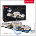 Puzzle 3D LED Biały Dom Puzzle 3D LED Biały Dom