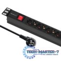 Listwa zasilająca do szafy RACK 1U | 16A | PDU | 6xSCHUKO | 2m Listwa zasilająca do szafy RACK 1U | 16A | PDU | 6xSCHUKO | 2m