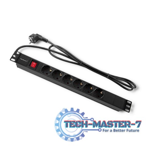 Listwa zasilająca do szafy RACK 1U | 16A | PDU | 6xSCHUKO | 2m Listwa zasilająca do szafy RACK 1U | 16A | PDU | 6xSCHUKO | 2m