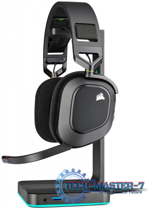 Słuchawki bezprzewodowe HS80 RGB Carbon Słuchawki bezprzewodowe HS80 RGB Carbon