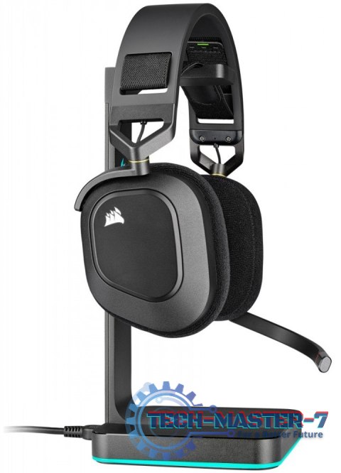 Słuchawki bezprzewodowe HS80 RGB Carbon Słuchawki bezprzewodowe HS80 RGB Carbon
