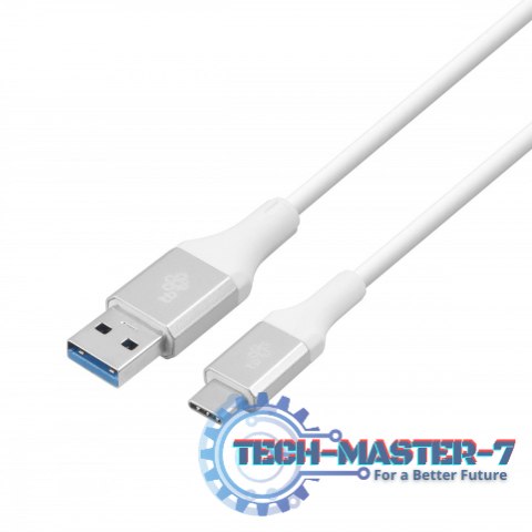 Kabel USB 3.0 - USB C 2m PREMIUM 3A biały TPE Kabel USB 3.0 - USB C 2m PREMIUM 3A biały TPE