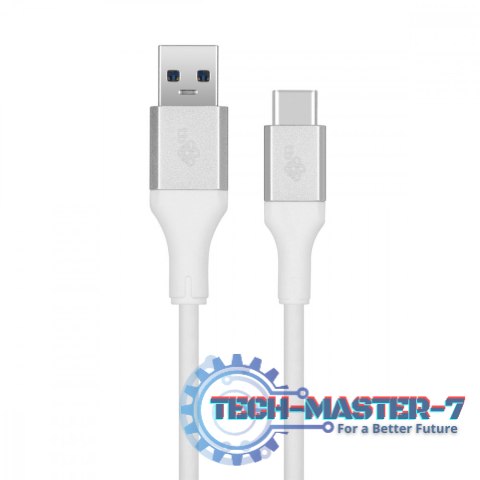 Kabel USB 3.0 - USB C 2m PREMIUM 3A biały TPE Kabel USB 3.0 - USB C 2m PREMIUM 3A biały TPE