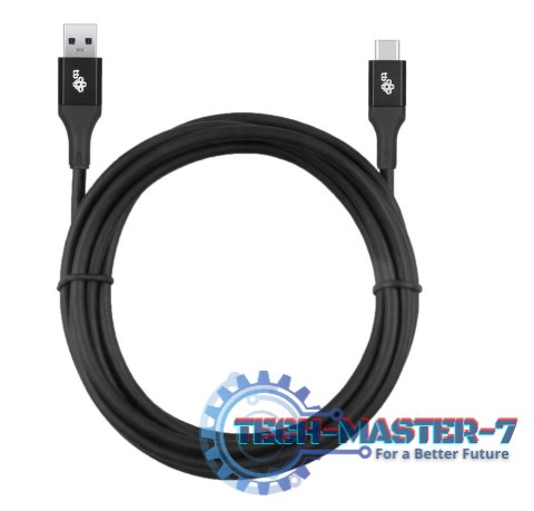 Kabel USB 3.0 - USB C 2m PREMIUM 3A czarny TPE Kabel USB 3.0 - USB C 2m PREMIUM 3A czarny TPE