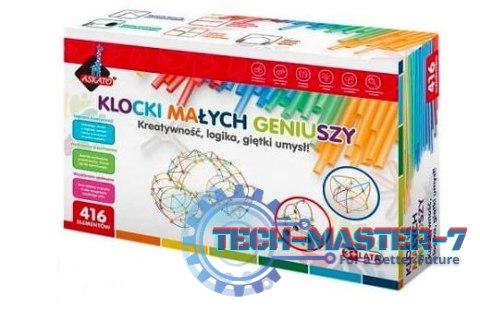 Klocki małych geniuszy - Słomki midi 416 elementów Klocki małych geniuszy - Słomki midi 416 elementów