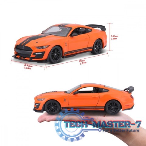 Model kompozytowy 2020 Mustang Shelby GT500 pomarańczowy 1:24 Model kompozytowy 2020 Mustang Shelby GT500 pomarańczowy 1:24