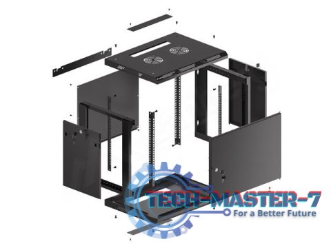 Szafa wisząca 19 9U 600x450 cz WF01-6409-00B Szafa wisząca 19 9U 600x450 cz WF01-6409-00B
