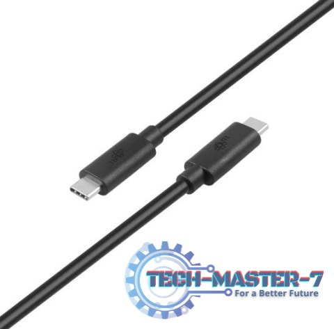 Kabel USB C-USB C 1m 100W 5Gbps USB 3.1 czarny Kabel USB C-USB C 1m 100W 5Gbps USB 3.1 czarny