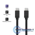 Kabel USB 3.1 typ C męski | USB 3.1 typ C męski | 3m | Czarny Kabel USB 3.1 typ C męski | USB 3.1 typ C męski | 3m | Czarny