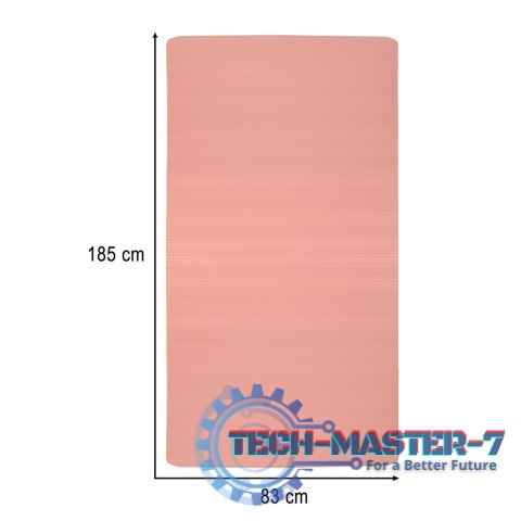 Mata do ćwiczeń jogi gimnastyczna treningowa fitness karimata gruba 1,5cm różowa + pokrowiec Mata do ćwiczeń jogi gimnastyczna treningowa fitness karimata gruba 1,5cm różowa + pokrowiec