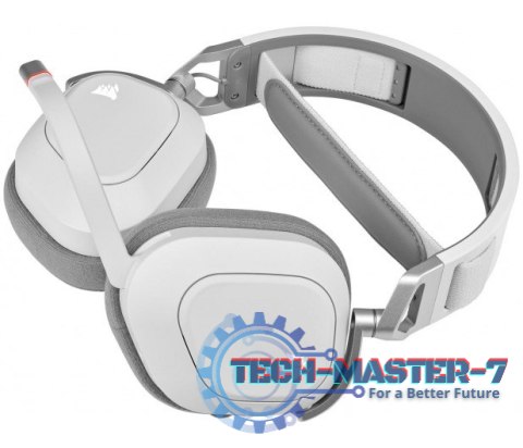 Słuchawki bezprzewodowe HS80 RGB Gaming Spatial Audio białe Słuchawki bezprzewodowe HS80 RGB Gaming Spatial Audio białe