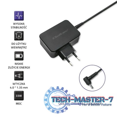 Zasilacz do ultrabooka Asus 33W | 19V | 1.75A | 4.0*1.35 Zasilacz do ultrabooka Asus 33W | 19V | 1.75A | 4.0*1.35