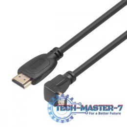 Kabel HDMI v 2.0 pozłacany 1.8 m kątowy