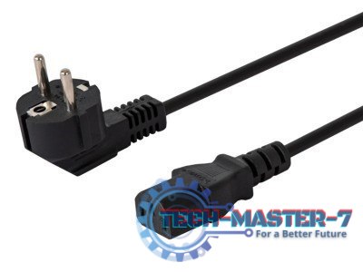 Kabel zasilający Schuko męski - IEC C13, kątowy, 1,8m, CL-98 Kabel zasilający Schuko męski - IEC C13, kątowy, 1,8m, CL-98