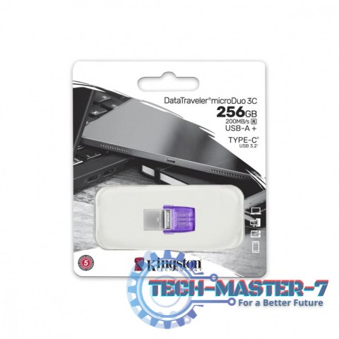 Pendrive USB Data Traveler MicroDuo 3C G3 256GB USB-A/USB-C Pendrive USB Data Traveler MicroDuo 3C G3 256GB USB-A/USB-C