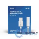 Adapter USB-C - Mini Jack 3,5mm, Xiaomi, Huawei, Oppo, AK-51 Adapter USB-C - Mini Jack 3,5mm, Xiaomi, Huawei, Oppo, AK-51