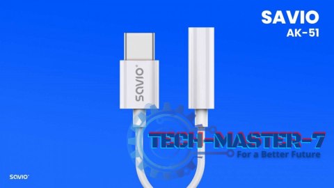 Adapter USB-C - Mini Jack 3,5mm, Xiaomi, Huawei, Oppo, AK-51 Adapter USB-C - Mini Jack 3,5mm, Xiaomi, Huawei, Oppo, AK-51