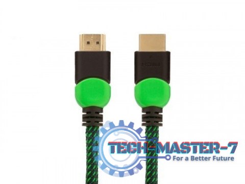 Kabel HDMI 2.0 zielono-czarny 1,8m, GCL-03 Kabel HDMI 2.0 zielono-czarny 1,8m, GCL-03