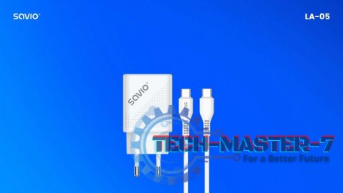 Ładowarka sieciowa USB Quick Charge Power Delivery 3.0 18W +1m kabel USB typ C, LA-05 C Ładowarka sieciowa USB Quick Charge Power Delivery 3.0 18W +1m kabel USB typ C, LA-05 C