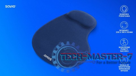 Podkładka żelowa pod mysz ciemnoniebieska, MP-01NB Podkładka żelowa pod mysz ciemnoniebieska, MP-01NB