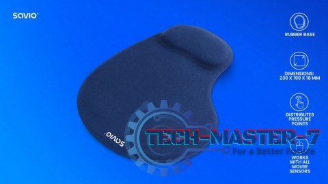 Podkładka żelowa pod mysz ciemnoniebieska, MP-01NB Podkładka żelowa pod mysz ciemnoniebieska, MP-01NB