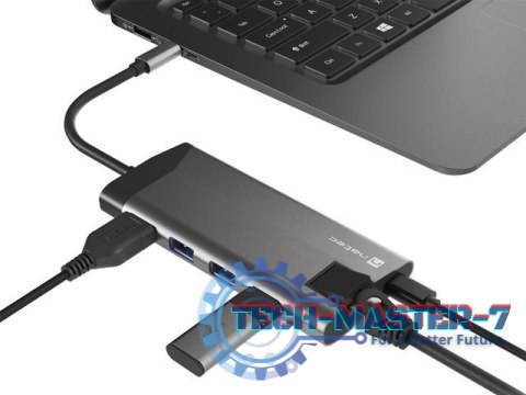 Stacja dokująca Multiport Fowler Plus USB-C PD, 3x USB 3.0, HDMI 4K, RJ45, SD, micro SD Stacja dokująca Multiport Fowler Plus USB-C PD, 3x USB 3.0, HDMI 4K, RJ45, SD, micro SD