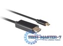 Kabel USB-C(M)->HDMI(M) 4K 60HZ czarny Kabel USB-C(M)->HDMI(M) 4K 60HZ czarny