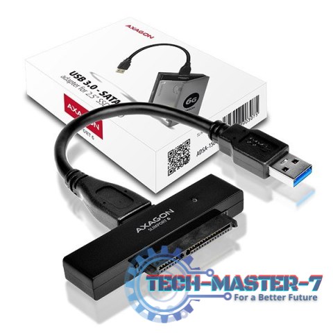 ADSA-1S6 Adapter USB 3.0 - SATA 6G do szybkiego przyłączenia 2.5" SSD/HDD, z pudełkiem ADSA-1S6 Adapter USB 3.0 - SATA 6G do szybkiego przyłączenia 2.5" SSD/HDD, z pudełkiem
