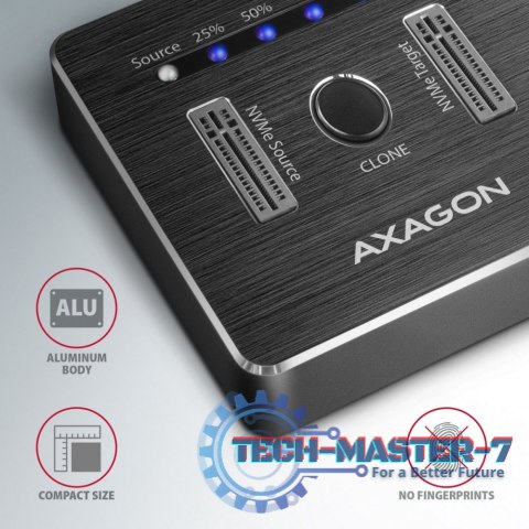 ADSA-M2C Stacja dokująca, USB-C 3.2 Gen 2 - 2x M.2 NVMe SSD CLONE MASTER ADSA-M2C Stacja dokująca, USB-C 3.2 Gen 2 - 2x M.2 NVMe SSD CLONE MASTER