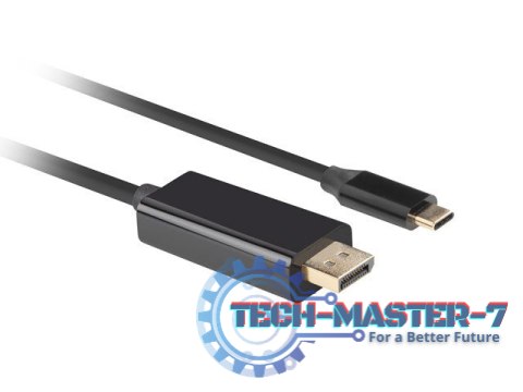 Kabel USB-C (M)->Displayport 3M 4K 60HZ czarny Kabel USB-C (M)->Displayport 3M 4K 60HZ czarny