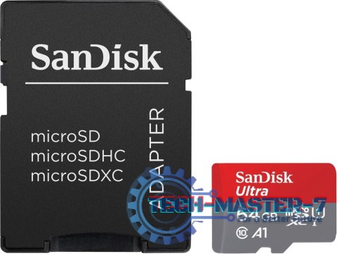 Karta Ultra microSDXC 64GB 140MB/s A1 + Adapter SD Karta Ultra microSDXC 64GB 140MB/s A1 + Adapter SD