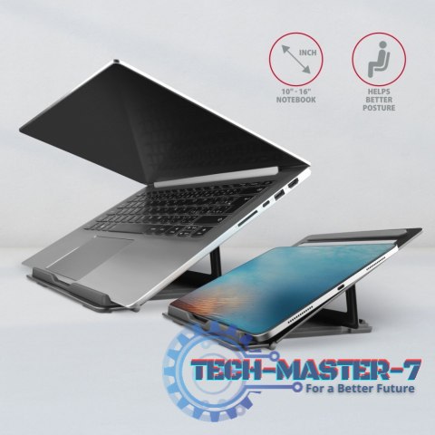 STND-L Podstawa do laptopów aluminiowa 10-16", 4 regulowane kąty nachylenia STND-L Podstawa do laptopów aluminiowa 10-16", 4 regulowane kąty nachylenia