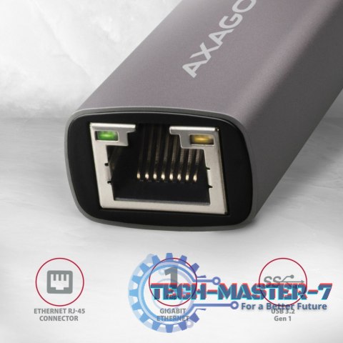 ADE-TR Karta sieciowa Gigabit Ethernet adapter, USB-A 3.2 Gen 1, instalacja automatyczna, metalowy, tytanowa szarość ADE-TR Karta sieciowa Gigabit Ethernet adapter, USB-A 3.2 Gen 1, instalacja automatyczna, metalowy, tytanowa szarość