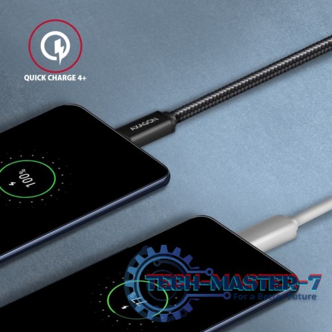 BUCM3-CM20AB Kabel USB-C - USB-C 3.2 Gen 1, 2m, PD 60W, 3A, ALU, oplot, czarny BUCM3-CM20AB Kabel USB-C - USB-C 3.2 Gen 1, 2m, PD 60W, 3A, ALU, oplot, czarny