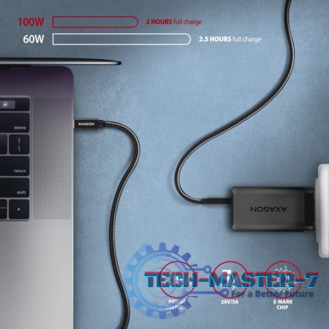 BUCM32-CM10AB Kabel USB-C - USB-C 3.2 Gen 2, 1m, PD 100W, 5A, 4K HD, ALU, oplot, czarny BUCM32-CM10AB Kabel USB-C - USB-C 3.2 Gen 2, 1m, PD 100W, 5A, 4K HD, ALU, oplot, czarny