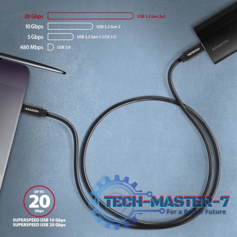 BUCM32-CM10AB Kabel USB-C - USB-C 3.2 Gen 2, 1m, PD 100W, 5A, 4K HD, ALU, oplot, czarny BUCM32-CM10AB Kabel USB-C - USB-C 3.2 Gen 2, 1m, PD 100W, 5A, 4K HD, ALU, oplot, czarny