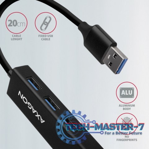 HMA-GL3A Wieloportowy hub USB 4in1, 5Gbps, 3x USB-A + GLAN, metalowy, 20cm USB-A kabel HMA-GL3A Wieloportowy hub USB 4in1, 5Gbps, 3x USB-A + GLAN, metalowy, 20cm USB-A kabel