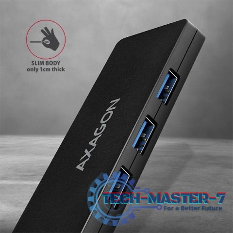 HUE-G1A Hub 4-portowy USB 3.2 Gen 1 SLIM, kabel Type-A 14cm HUE-G1A Hub 4-portowy USB 3.2 Gen 1 SLIM, kabel Type-A 14cm