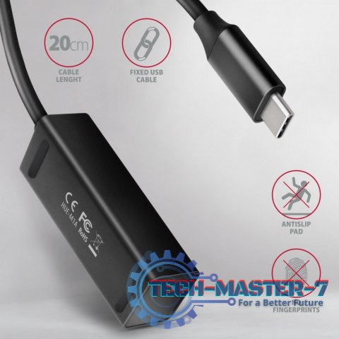 HUE-M1C Hub 4-portowy Mini metalowy USB 3.2 Gen 1, 20cm USB-C kabel HUE-M1C Hub 4-portowy Mini metalowy USB 3.2 Gen 1, 20cm USB-C kabel
