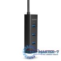 HUE-S2B Hub 4-portowy USB 3.2 Gen 1 charging hub, 30cm kabel, microUSB dodatkowe zasilanie HUE-S2B Hub 4-portowy USB 3.2 Gen 1 charging hub, 30cm kabel, microUSB dodatkowe zasilanie