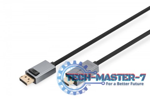Kabel adapter DisplayPort - HDMI 4K 30Hz DP/HDMI M/M 1m Kabel adapter DisplayPort - HDMI 4K 30Hz DP/HDMI M/M 1m