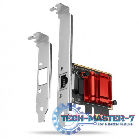 PCEE-G25 Karta sieciowa PCIe 1 x 2.5 Gigabit Ethernet port RJ-45 Realtek, PXE, SP & LP PCEE-G25 Karta sieciowa PCIe 1 x 2.5 Gigabit Ethernet port RJ-45 Realtek, PXE, SP & LP