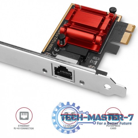 PCEE-G25 Karta sieciowa PCIe 1 x 2.5 Gigabit Ethernet port RJ-45 Realtek, PXE, SP & LP PCEE-G25 Karta sieciowa PCIe 1 x 2.5 Gigabit Ethernet port RJ-45 Realtek, PXE, SP & LP