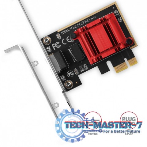 PCEE-G25 Karta sieciowa PCIe 1 x 2.5 Gigabit Ethernet port RJ-45 Realtek, PXE, SP & LP PCEE-G25 Karta sieciowa PCIe 1 x 2.5 Gigabit Ethernet port RJ-45 Realtek, PXE, SP & LP
