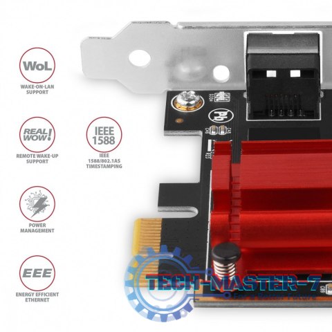 PCEE-G25 Karta sieciowa PCIe 1 x 2.5 Gigabit Ethernet port RJ-45 Realtek, PXE, SP & LP PCEE-G25 Karta sieciowa PCIe 1 x 2.5 Gigabit Ethernet port RJ-45 Realtek, PXE, SP & LP
